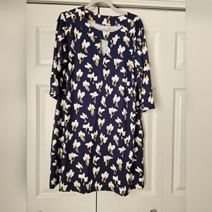 Lulu-B 3/4 sleeve dress. Fun print XL